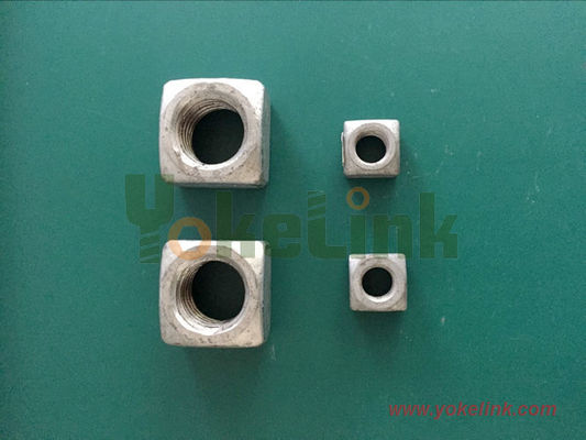 Hot forging square nut 1 1/2'' big size with tapped thread