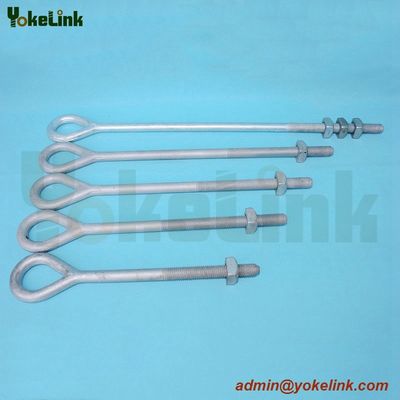 High Quality Forged galvanized  ANSI C135.1 Oval eyebolt For pole line hardware