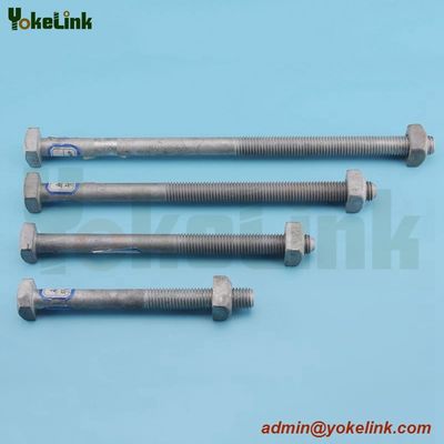 HDG CARBON STEEL SQUARE HEAD MACHINE BOLT WITH NUT