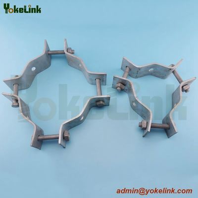 Double Offset Telescopic Pole Clamp / Pole Mounting Bands / Fasten Clamp
