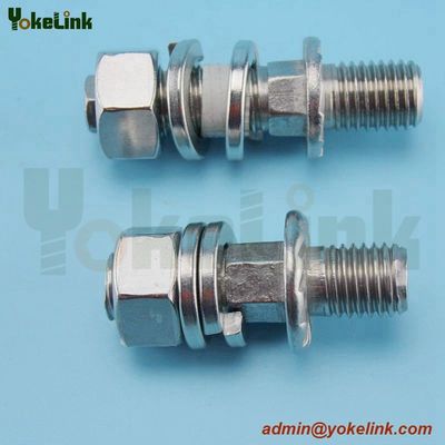 DF19M Series Full-Thread Line Post Insulator Stud Short Shank For Steel Crossarms