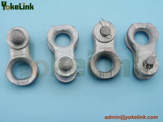 Hot dip galvanized thimble clevis for guy grip overhead line fitting