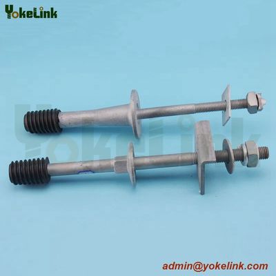 Insulator pin with nylon head for pole line hardware hot dip galvanized
