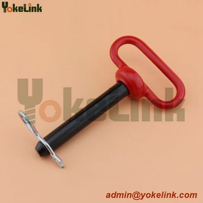 Quality Double hitch pins with the red plastisol-coated head for tractor