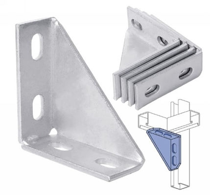 Wing Shape 90 Degree Welded Connector Support Fitting For Strut Channels