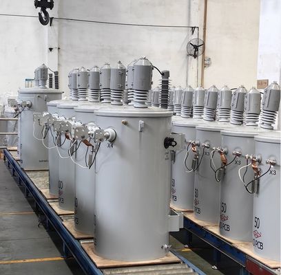 50KVA Pole-Mounted Single Phase Oil Transformer For Industrial Electricity