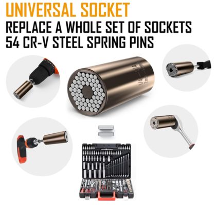 1/4'' 3/8'' Adjustable Universal Socket for Multi-Tool Accessories