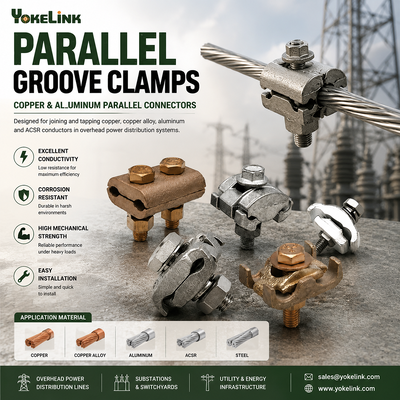 Universal Copper & Aluminum Parallel Groove Clamp | Electrical Cable Connector Clamps