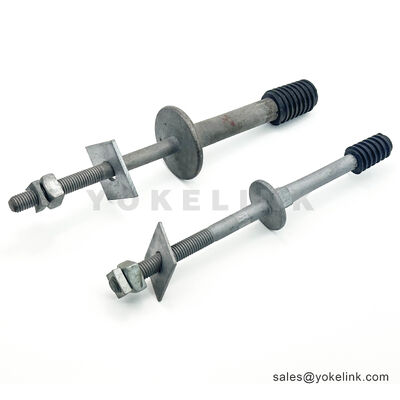 Wide Base Crossarm Pin HDG | Nylon Thread Insulator Stud | ASTM A153 Crossarm Pin