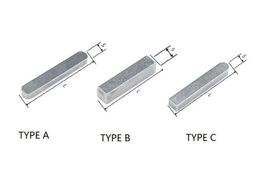 1018-1045 Steel undersized square stock DIN6885 Zinc Plating ANSI/ASME B18.25.3M
