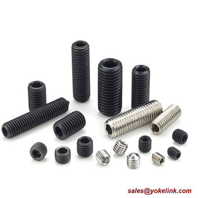 ASME B18.3, DIN 914 Stainless Steel Socket Set screws with Cone Point, Nylok patch