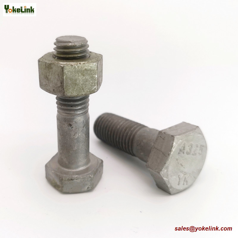 M22 ASTM F3125M Grade A325M Hot Dipped Galvanized Steel Structural Bolt w/A563 DH Nut & F436 Washer